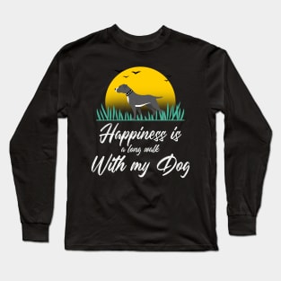 Happiness Is walking My Dog Long Sleeve T-Shirt